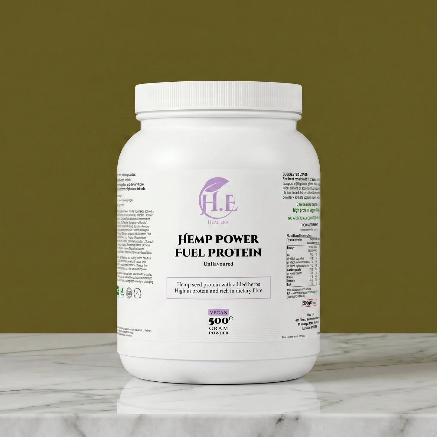 HEMP POWDER FUEL PROTEIN